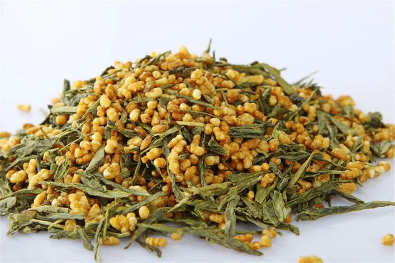  Free Shipping 100g Premium Brown Rice Green Tea Genmaicha Sencha with the rice 